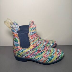 Women’s Jack Roger’s Rainbow Chelsea Style Rubber Rain Boots